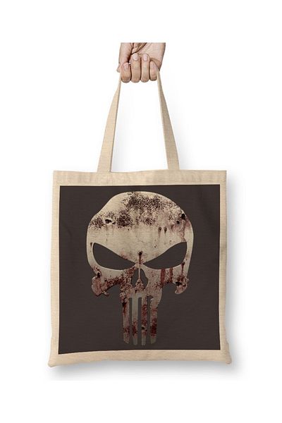 Baskı Dükkanı The Punisher υφασμάτινη τσάντα με μακριά λαβή