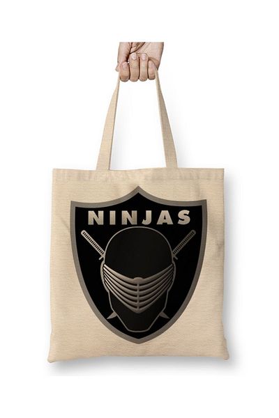 Baskı Dükkanı Υφασμάτινη τσάντα Gijoe Ninjas με μακριά λαβή