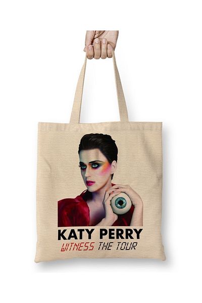 Baskı Dükkanı Katy Perry Witness The Tour υφασμάτινη τσάντα με μακριά λαβή