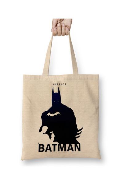 Baskı Dükkanı Τσάντα υφασμάτινη Kp Batman με μακριά λαβή
