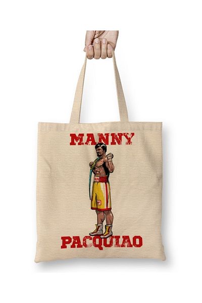 Baskı Dükkanı Mannypacquiao Pacquiao υφασμάτινη τσάντα με μακριά λαβή