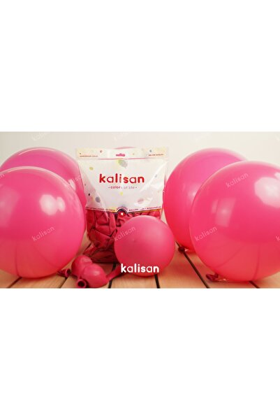 Kalisan 12 Inç Standart Boy Pastel Balon 10 Adet Koyu Pembe