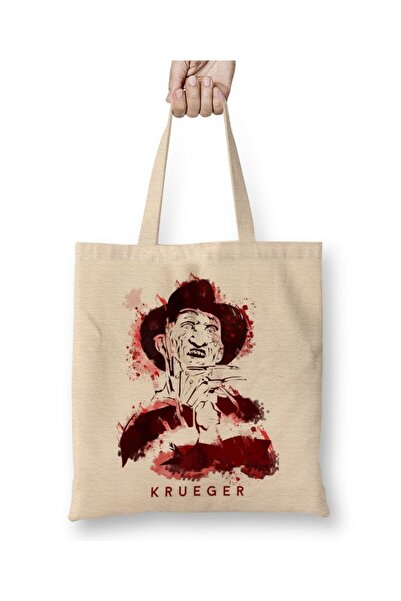 Baskı Dükkanı Freddy Krueger tkanina Torba duga Sa ručkom