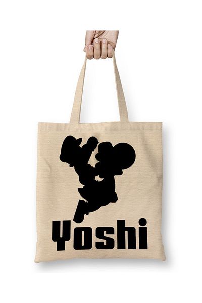 Baskı Dükkanı Υφασμάτινη τσάντα Yoshi με μακριά λαβή