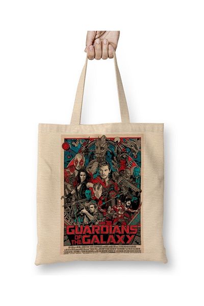 Baskı Dükkanı Υφασμάτινη τσάντα Guardians Of The Galaxy Marvel με μακριά λαβή