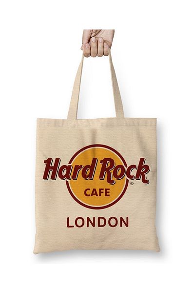 Baskı Dükkanı Geantă din pânză Hard Rock London cu mâner lung