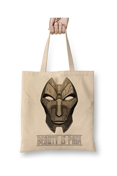 Baskı Dükkanı Jhin Beauty Is Pain Cloth Torba Long Sa ručkom