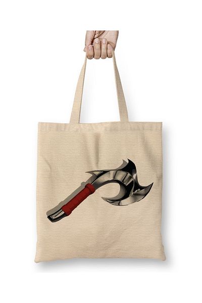 Baskı Dükkanı Dota 2 Pudge Hook Tote Bag Long Handle
