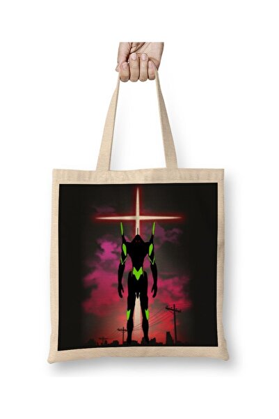 Baskı Dükkanı Neon Genesis Evangelion Eva Angel tkanina Torba duga Sa ručkom
