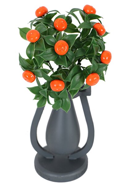 Yapay Çiçek Deposu Mangosteen Artificial în Mini Vază Decorativă 30 Cm