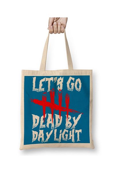 Baskı Dükkanı Lets Go Dead By Daylight υφασμάτινη τσάντα με μακριά λαβή