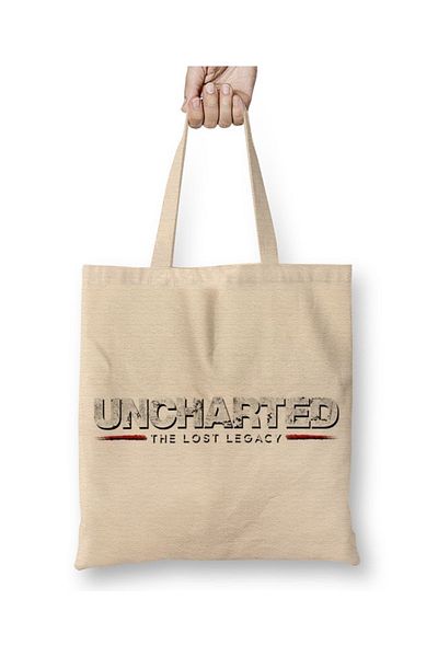 Baskı Dükkanı Υφασμάτινη τσάντα με λογότυπο Uncharted The Lost Legacy με μακριά λαβή