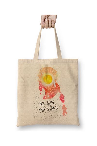 Baskı Dükkanı Υφασμάτινη τσάντα My Sun And Stars με μακριά λαβή