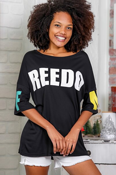 Chiccy T-Shirt - Black - Oversize - Trendyol