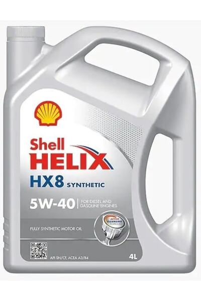 SHELL Helix Hx8 Synthetic 5w40 Sentetik Motor Yağı 4 lt