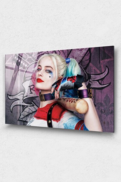 Assos Design Slika na staklu Harley Quinn, slika iz filma, slika glumca, deko...