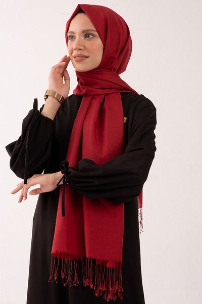 Şalland Crony Shawl Light Claret Red