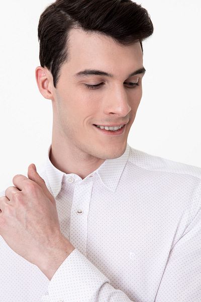 Pierre Cardin Ανδρικό Μπεζ πουκάμισο G021Sz004.000.1374724