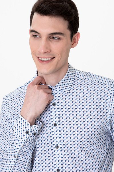 Pierre Cardin Ανδρικό μπλε πουκάμισο G021Sz004.000.1374710