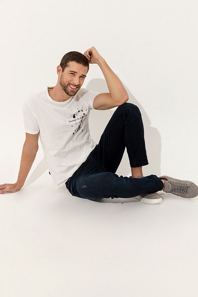 Pierre Cardin Ανδρικό T-Shirt Ecru G021Sz011.000.1369964