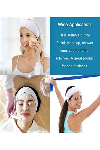 PIRILTI COLLECTION ربطة شعر رياضية مكونة من 4 قطع - منشفة ومكياج وعصابة رأس