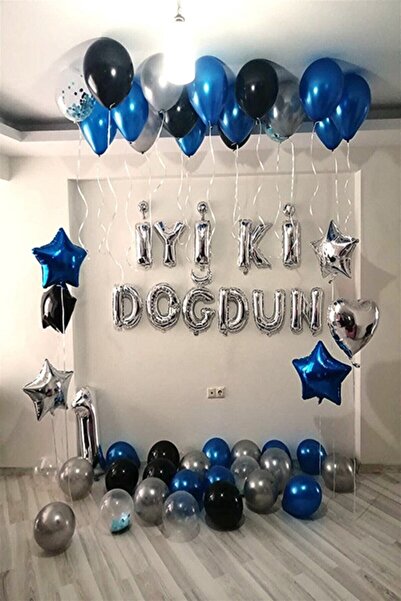 BİDOLUMUTLULUK Lech Happyevent Mavi Iyiki Doğdun Set Parti Doğum Günü Eğlence Store New 282146