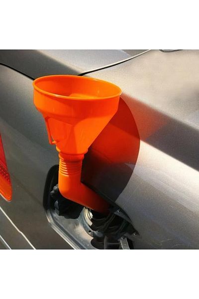 MasterCar 160mm Funnel with Steel Strainer and Spral - Orange