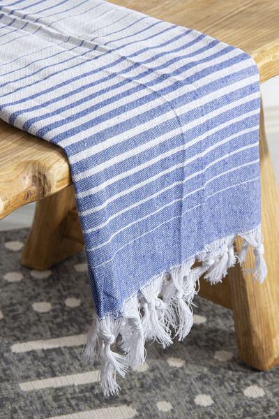 Homedius Alagra Pamuklu Peştemal 100x170 cm Mavi