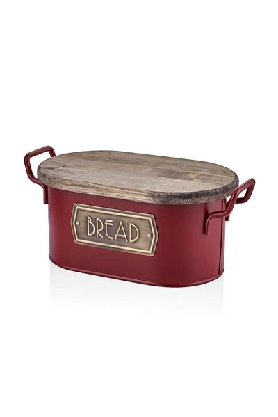 The Mia Claret Red Bread Storage Container 30x20x17 Cm Krn0002