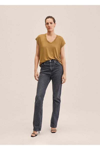 MANGO Woman Koszulka z okrągłym dekoltem