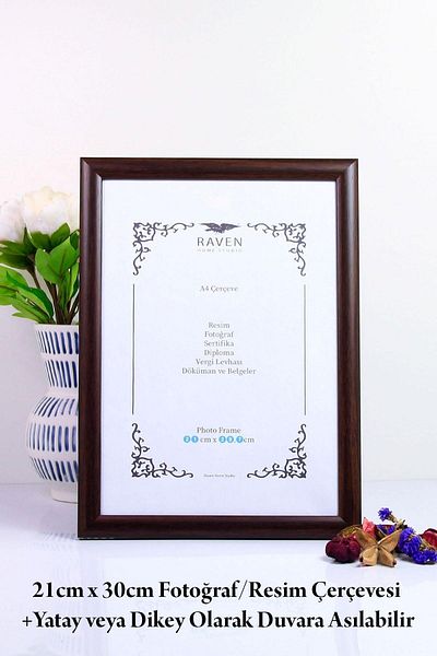 Raven 21cm X 30cm Adjustable Stand and Wall-Mount Frame for Pictures, Photos, Documents, Posters, and Papers