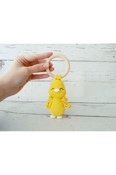 CARMELİNA Bird Amou Rattle, Knitted Toy, Amigurimi