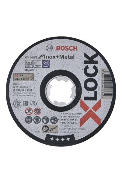 Bosch - X-lock - 115*1,0 Mm Expert Serisi Düz Inox (paslanmaz Çelik) Kesme Di...