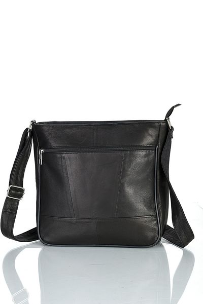 fubileather Geanta de dama din piele naturala culoare neagra