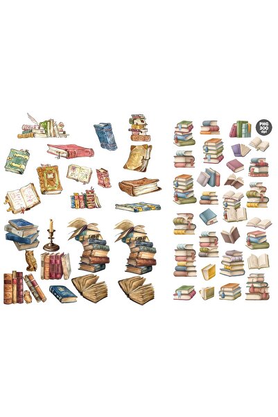 TELLGRAF REKLAM HİZMETLERİ ملصق كمبيوتر محمول مع صورة كتاب (21x31 سم)