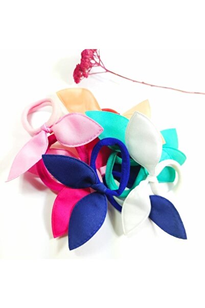 Shopiolog Детски гумени ластици за коса с ушички на заек, 12 броя