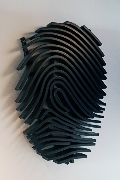 Sens Fıngerprınt-siyah Ahşap Dekoratif Duvar Ürünü