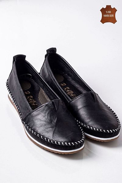 Lal Shoes & Bags Barve (100%) valódi bőr kényelmes női balerina-fekete