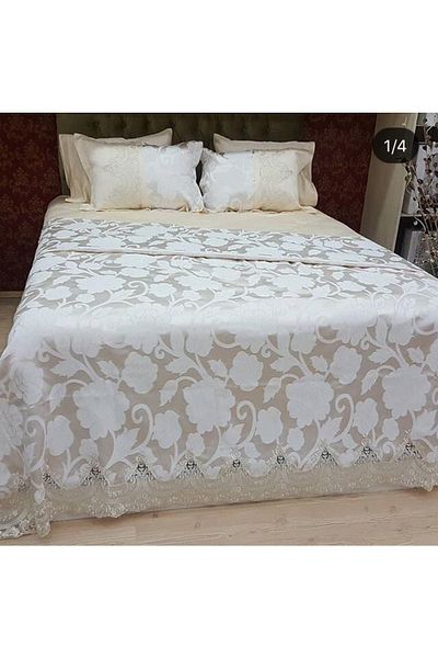 Finezza طقم بيكيه بيج من قماش البوليستر/القطن الفاخر من Ahu 6 قطع - 45