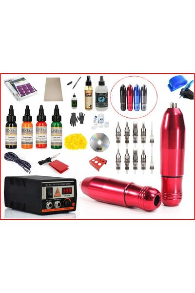 XLINETATTOO Xl-5340b Hybrıd Çantalı Tattoo Pen Dövme Makinası Seti - Mabuchı Motor