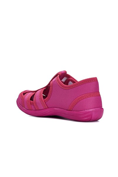İmerShoes Fuchsia Unisex Children's Sandals - Flexible, Non-Slip Sole, Linen Velcro, Casual Nursery Home Shoes 141