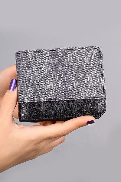 Polo Air Men's Denim Patterned Sports Wallet Gray