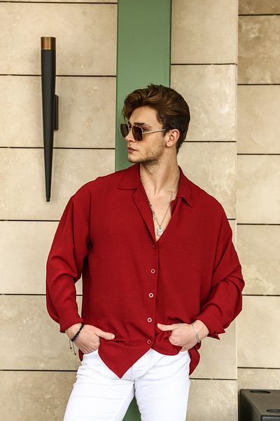 Elzem Aerobin Linen Super Oversize Shirt