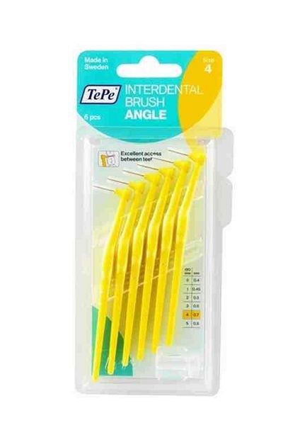 TePe T121 Angle Interdental Brush 0.7mm (yellow)