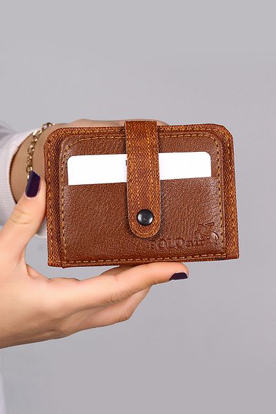 Polo Air Men's Denim Patterned Sports Card Holder Tan