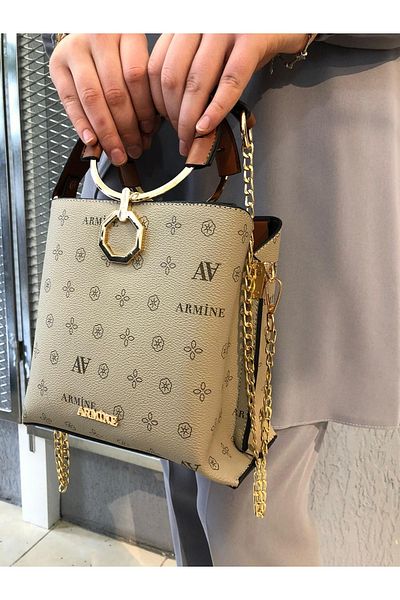 Armine Mink Chain Hand and Shoulder Bag
