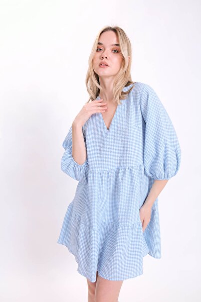 Vitrin Dress - Blue - Smock dress