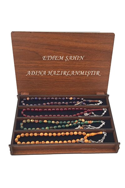 PİGADO Ismli Kutusunda 4 Adet Sıkma Kehribar Efsane Renkler Tesbih Set