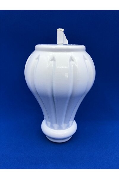 KARAKOÇ Pırlanta 14 Cm M8 Vidalı Beyaz Plastik Mobilya Ayağı ( 4 Adet)