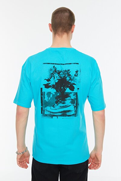 Trendyol Collection T-Shirt - Turquoise - Relaxed